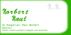 norbert maul business card